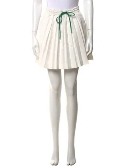 Pre-owned Lacoste Mini Skirt In White