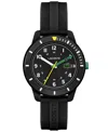 Lacoste Mini Tennis Black Silicone Strap Watch 34mm In Black