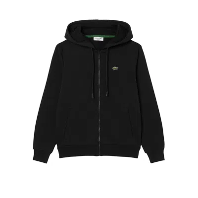 Lacoste Mini Zip-up Sweatshirt For Women In Black