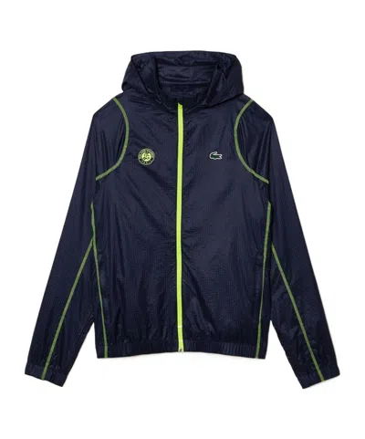 Lacoste Minimal Windproof Jacket In Blue