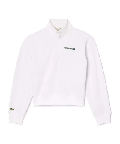 Lacoste Minimalist And Versatile Sweatshirt In White