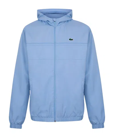 Lacoste Minimalist Solid Casual Coat In Blue