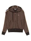 Lacoste Monogram Jacket In Brown