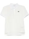 Lacoste Monogram Lace Polo Shirt In White