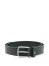 Lacoste Monogram Leather Belt In 绿色