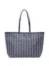 Lacoste Monogram-pattern Tote Bag In Blue