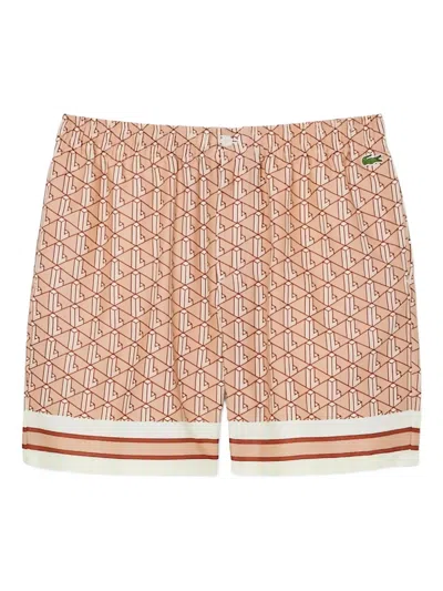 Lacoste Monogram Print Shorts