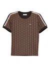 Lacoste Monogram T-shirt In Brown
