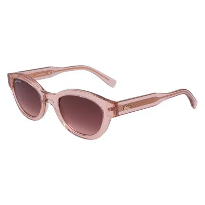 Lacoste Multicolor Injected Sunglasses In Pink