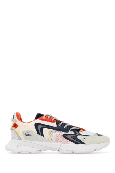LACOSTE MULTICOLOR LEATHER AND MESH L003 NEO SNEAKERS