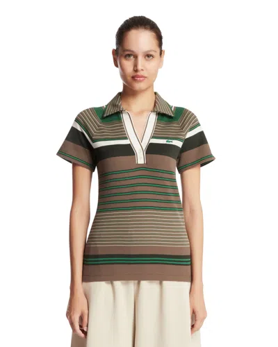Lacoste Multicolor Striped Slim Fit Polo