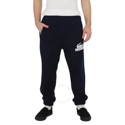 Lacoste Navy Blue Cotton Neo Heritage Sweatpants In Black
