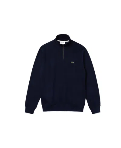 LACOSTE NAVY BLUE HALF-ZIPPER SWEATSHIRT