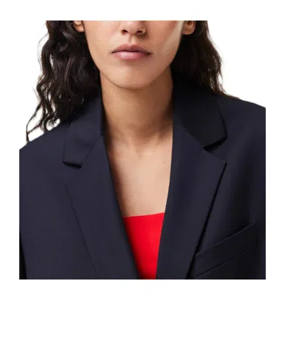 Lacoste Navy Blue Oversized Blazer