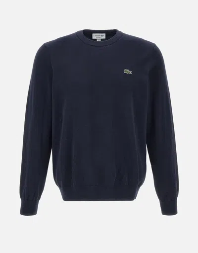 Lacoste Navy Cotton Crewneck Sweater