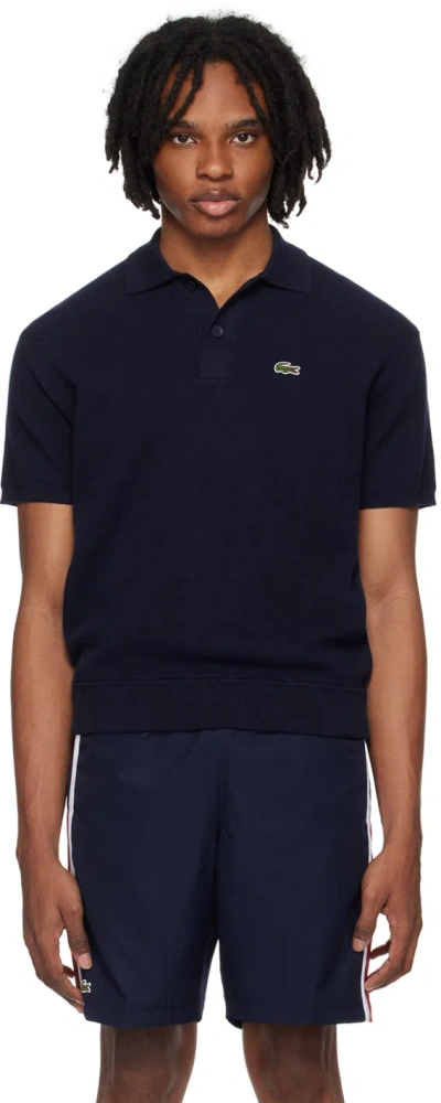 Lacoste Navy Relaxed-fit Polo In Navy Blue