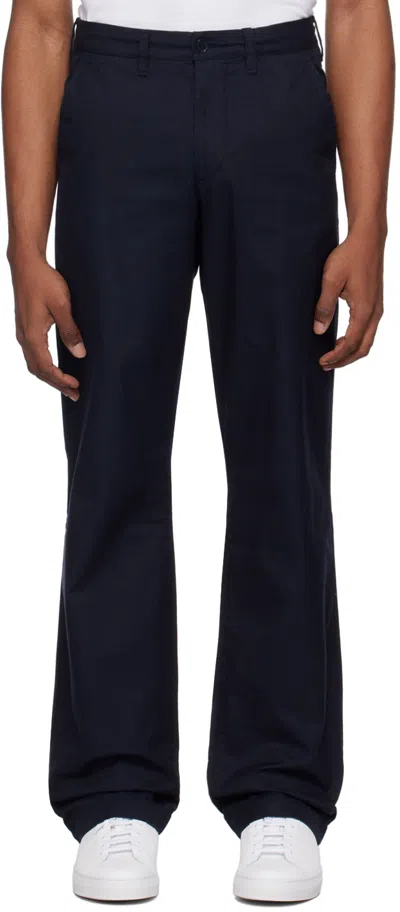 Lacoste Navy Straight-leg Trousers In Abysm