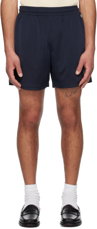 Lacoste Navy Tennis Heritage Shorts In 166