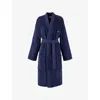 Lacoste Navysil L Défilé Cotton Bathrobe In Blue