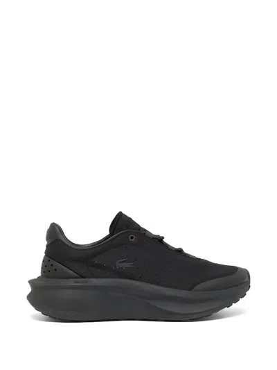 Lacoste Neo Perforated-design Sneakers In Black