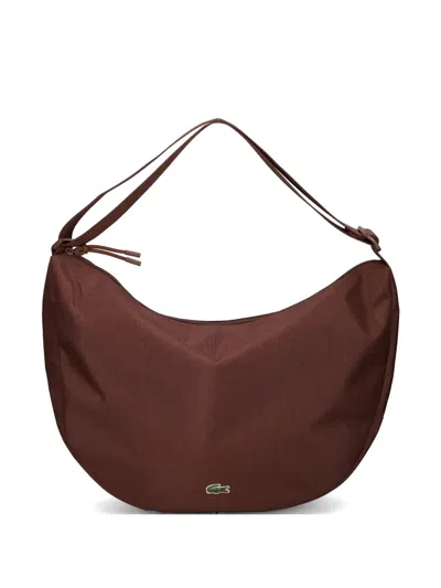 Lacoste Neocroc Half Moon Purse In Brown