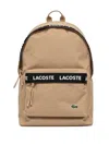 Lacoste Neocroc Logo-band Backpack In Brown