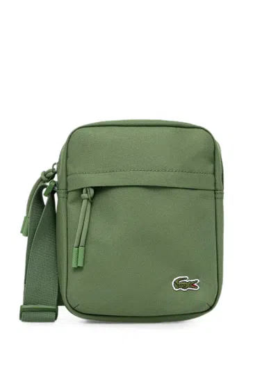 Lacoste Neocroc Logo-patch Messenger Bag In Green