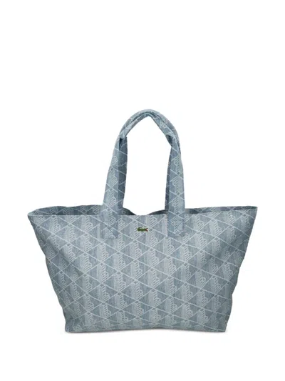 Lacoste Neocroc Tote Bag In Blue