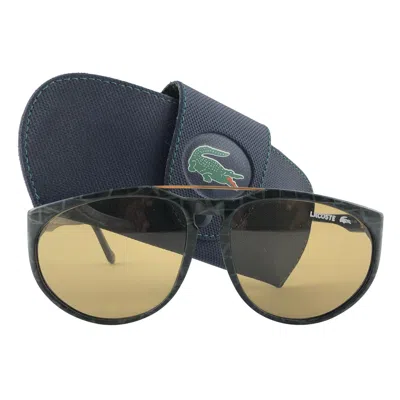Pre-owned Lacoste New Vintage  133 Green & Gold Accents 1980's Sunglasses Made In France