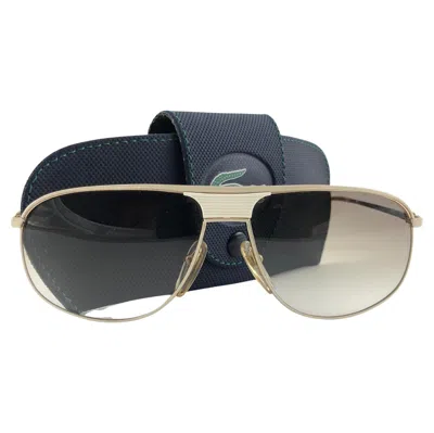 Pre-owned Lacoste New Vintage  White 181 Beige Accents 1980's Sunglasses Made In France