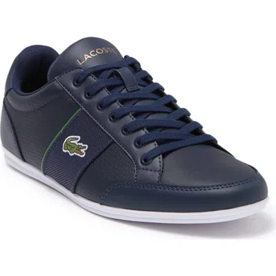 Lacoste Nivolor Leather Sneaker In Navy/green