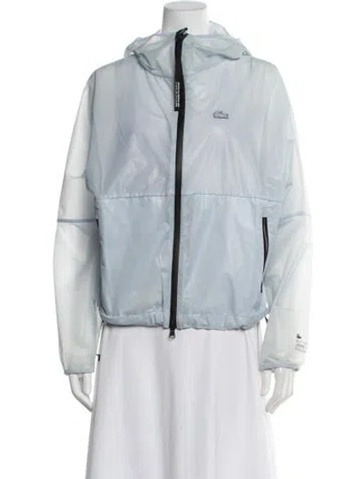 Pre-owned Lacoste Nylon Bomber Jacket In Blue