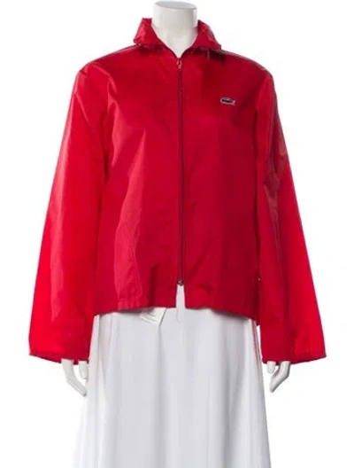 Pre-owned Lacoste Nylon Jacket In Red