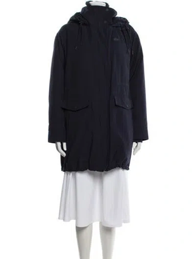 Pre-owned Lacoste Nylon Parka In Blue