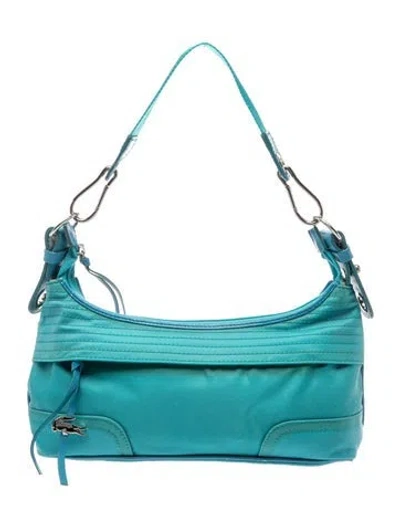 Pre-owned Lacoste Nylon Shoulder Bag In Blue