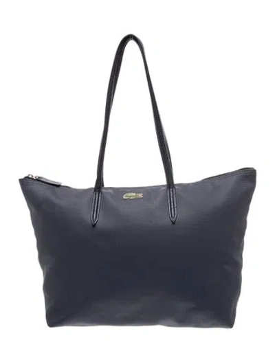 Pre-owned Lacoste Nylon Tote In Blue