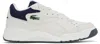 LACOSTE OFF-WHITE & NAVY ACELINE 96 SNEAKERS