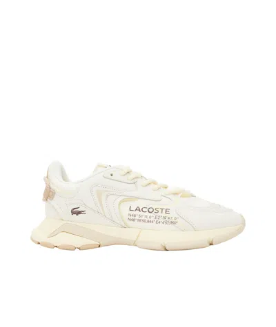 Lacoste Off-white  Yellow L003 Neo Sneakers In Off-white/light Brown