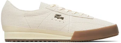 Lacoste Off-white Aura Leather Sneakers In Multi