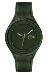 Lacoste Men's Ollie Green Silicone Strap Watch 44mm