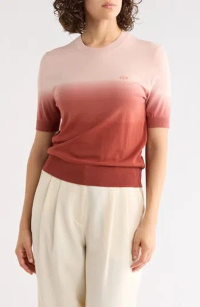Lacoste Ombré Crewneck T-shirt In Multi