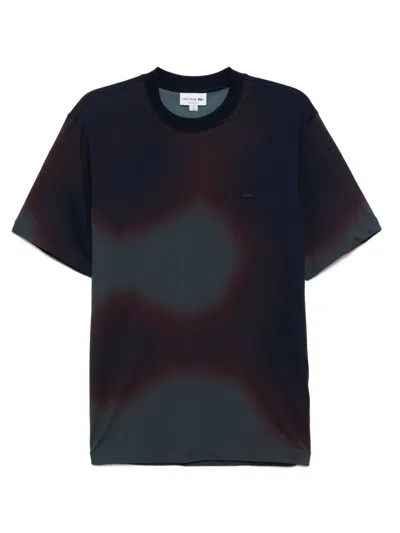 Lacoste Ombré Print T-shirt In Blue