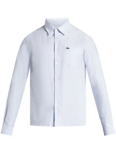 Lacoste Organic Cotton Shirt In Blue