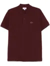 Lacoste Classic L12.12 Polo Dark Burgundy In Red