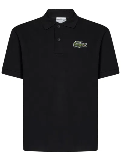 Lacoste Original Polo L.12.12 Loose Fit Polo Shirt In Black