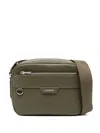Lacoste Ossian Leather Messenger Bag In Green