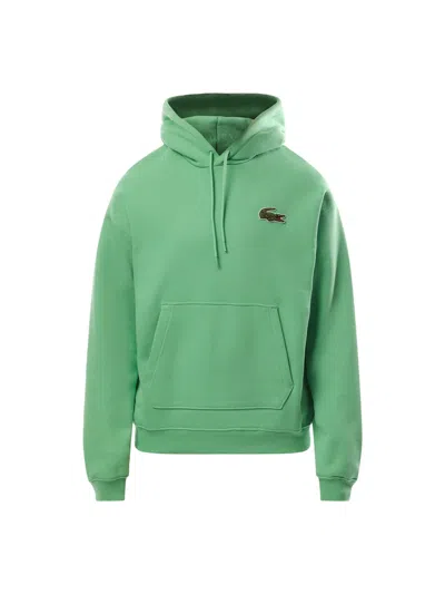 Lacoste Overhead Signature Croc Hoodie In Liamone
