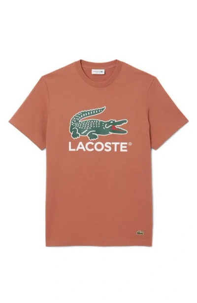 LACOSTE LACOSTE OVERSIZE CROC LOGO COTTON GRAPHIC T-SHIRT