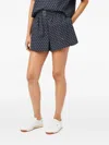 Lacoste Oversize Printed Shorts In Blue