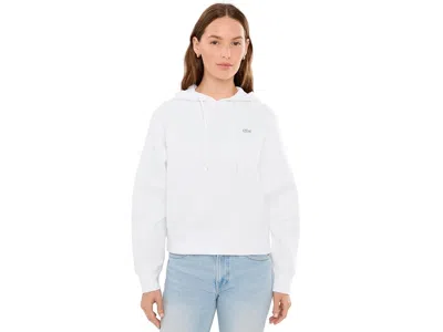 Lacoste Drawstring Hoodie In White